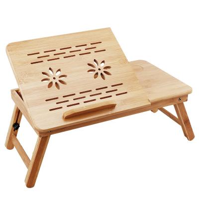 China Adjustable (Height) Plant Stand Bamboo Laptop Stand Computer Table Over Bed for sale