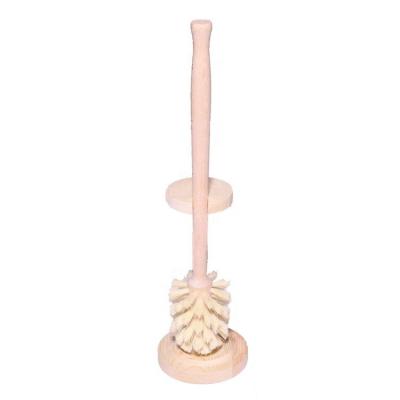 China Traditional Environmental Friendly Hanging Fixture For Bathroom Toilet Cleaning Brush Cleaning Wood With Holder for sale