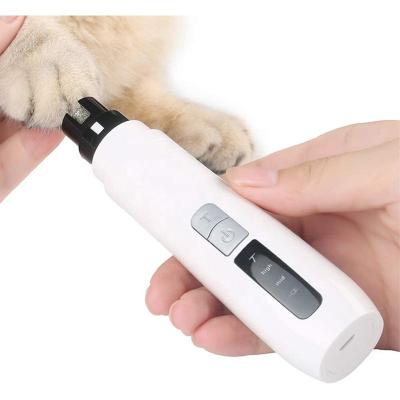 China Viable Rechargeable Portable Plastic Cat Nail Trimmer Claw Care Dog Nail Trimmer Pet Nail Grinder for sale