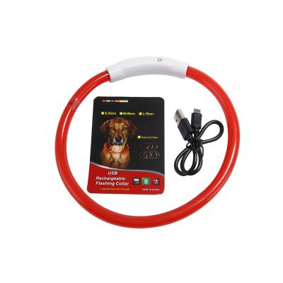 China Lights Led Luminous Pet Collar Usb Flash Collar Multicolor Rechargeable Dog Night Safety Led Ring Light for sale