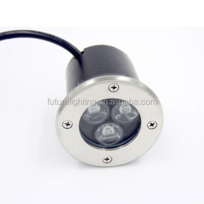 China White ROAD outdoor stainless steel housing 12v 24v rgb led underground lights 3w for sale