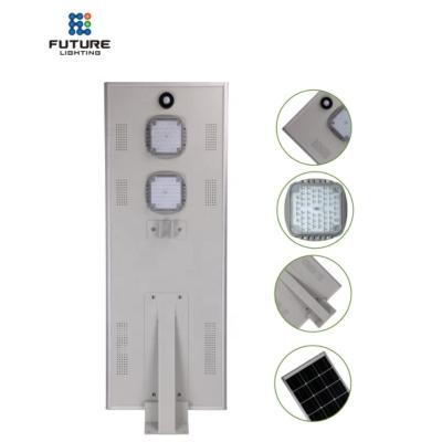 China ROUTE 3 Lithium Battery Operated 60W Outdoor Integrated Solar Street Light Battery Operated for sale