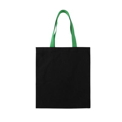 China Recyclable advance the industry custom your logo ladies sublimation shopping bag black canvas women casual fabric tote bags for sale