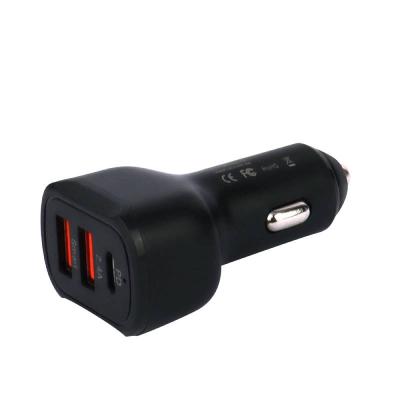 China Mobile phone charging in fast type C USB car charger QC3.0 30w car charger palladium fast charging adapter Car-charging fast type C for sale