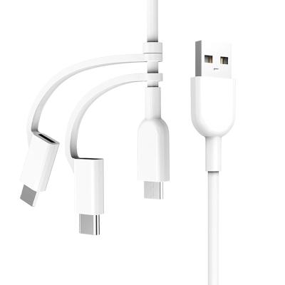 China Factory Wholesale MP3/MP4 Player 3 In 1 USB Type C Cable For iPhone 12 X 11 Pro Max Charger Micro USB Cable Multi USB Charger Cable for sale