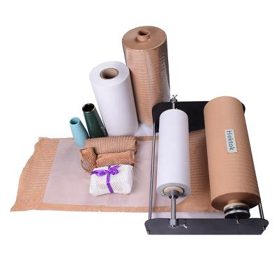 China Recyclable Wholesale Paper Roll Protective Honeycomb Pad Cushioning Packaging Paper Wrap Brown 11.8