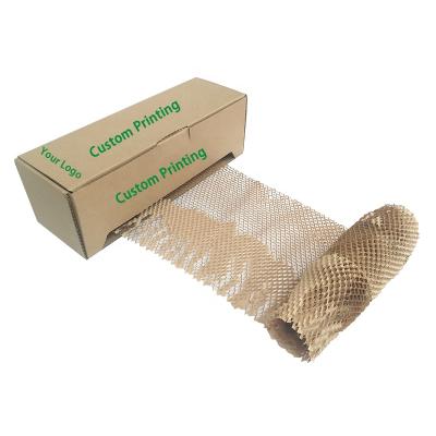 China Biodegradable Custom Honeycomb Cushion Paper Envelope Box Dispenser Protective Wrapping Paper Roll In Cardboard Pad Packaging 12