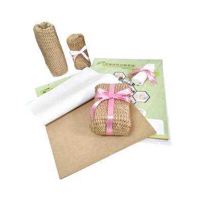 China Biodegradable Honeycomb Wrapping Paper Cushioning Pad Paper Protector Pad Protective Packaging Paper Envelope For Wholesale White Brown for sale