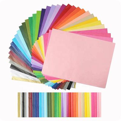 China Wholesale Custom Biodegradable Logo Printed Gift Tissue Paper Wrapping Solid Colored Flat Premium Assorted Bright Color Rainbow Foil Bulk for sale