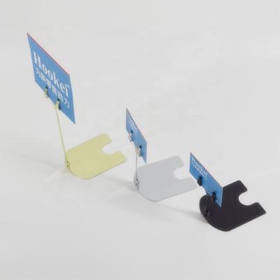 China Free Sample Metal Sign Holder Price Tag Shelf Eco - Friendly Label Holders For Bakery for sale