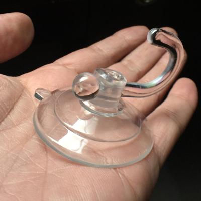 China Display Products Amazon Best Seller 45mm Middle PVC Clear Suction Cup With Clear Plastic Hook for sale