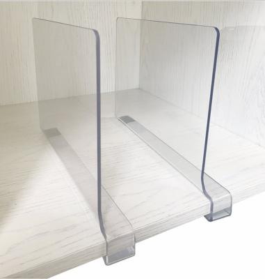 China Supermarket Accessory Acrylic Cabinet Shelf Divider And Separator For Display for sale