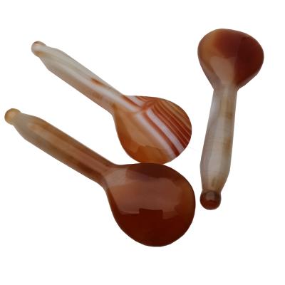 China Healthy Spoon Shape Carnelian Acupuncture Point Massage Pen for sale