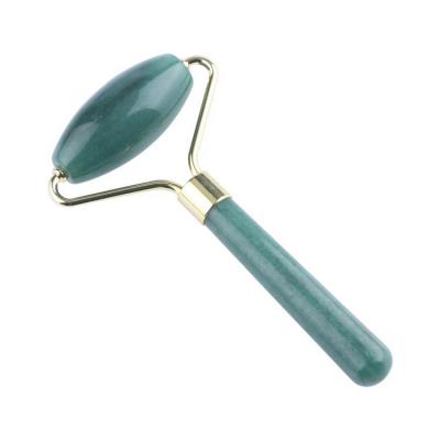 China Lift Up Single Bulb Metal Skin Ball Large Green Aventurine Massager Roller for sale