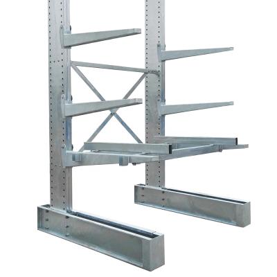 China Corrosion Protection Outdoor Storage Hot Dip Galvanized Cantilever Racking for sale