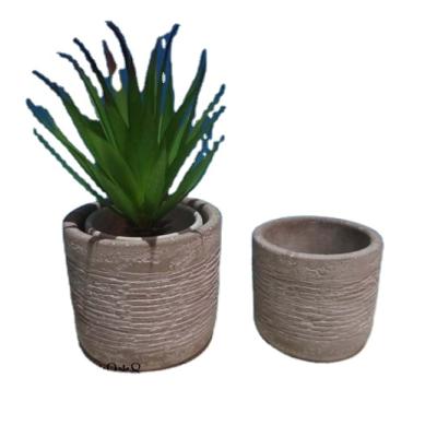 China Wholesale Cartoon Mini Simple Pastoral Cement Flower Pots Fleshy Planters Chinese Home Decor Flower Pot for sale