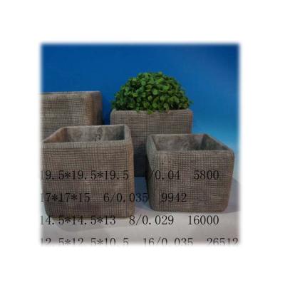 China Cartoon Cement Square Flower Pots and Planter for Home and Garden Decoration Rustic Macetas for Plants for sale