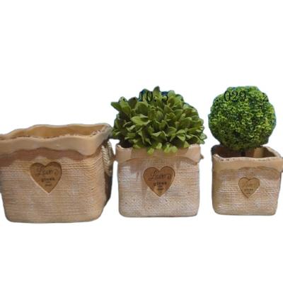 China Wholesale Cartoon Cement Flower Pots Flower Pot Cement Home Decoration For Bonsai Succulent Pots for sale