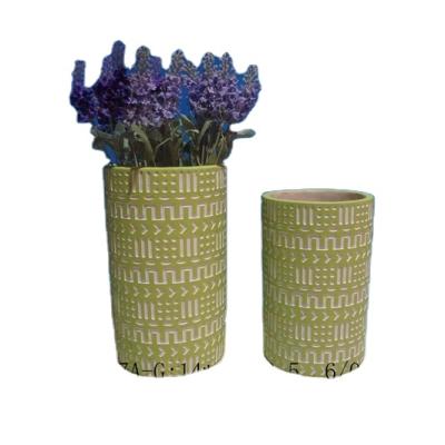 China Modern Delicate Cartoon Style Cement Flower Pots Decoration Indoor Garden Plants Home Garden for sale