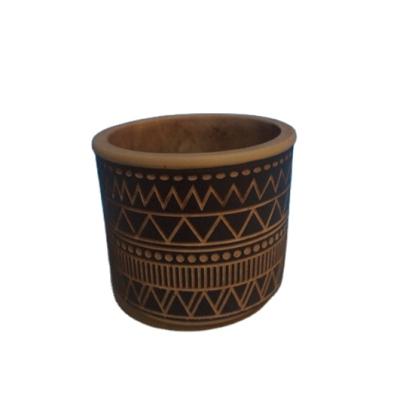 China Cartoon Customizable Color Modern Carved Ceramic Flower Pot For Home Decoration for sale