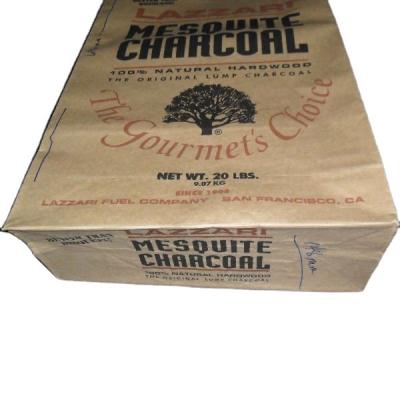 China Recyclable square bottom Bag kraft paper laminated PP woven 20kg for sale