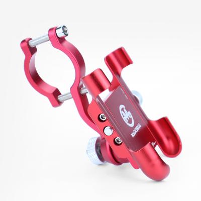 China Adjustable 4 - Point Fixed Adjustable Universal Aluminum Bicycle Motorcycle Scooter Bike Mount Cell Phone Holder for sale