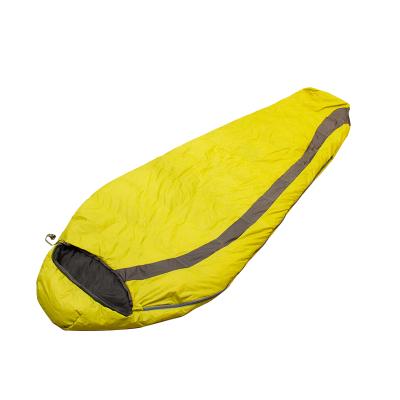 China Duck Down Portable Ultralight Yellow Sleeping Bag for Winter Hiking Best Lightweight Mummy Sleeping Bags for Men and Women for sale