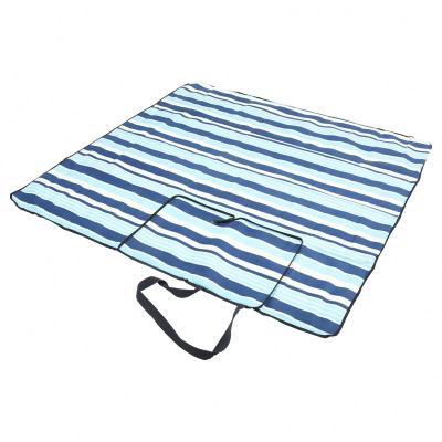 China Outdoor Travel Four Seasons Portable Outdoor Picnic Blanket Waterproof and Free Sand Stripe Picnic Beach Mat for sale