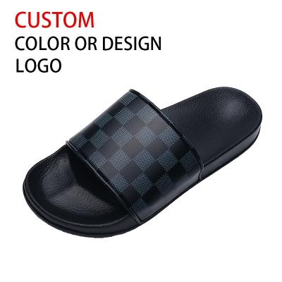 China Custom Black EVA OEM Slides Shoes Sandal PVC, Custom Logo Slippers Men Plain Blank Slide Sandal, Custom Logo Slide Sandal Slippers for sale