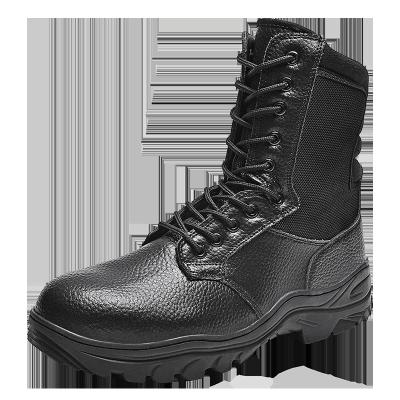 China Steel Toe Military Boots Men Cow Full Grain Army Rubber Safety Steel Leather Shoes for sale