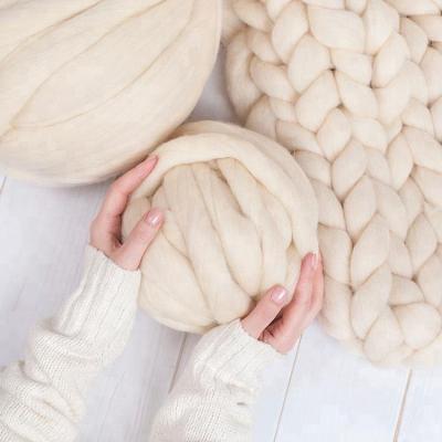 China Giant 100% Merino Wool Yarn Wholesale Thick Hand Knitting Super Coarse Anti-pilling for sale