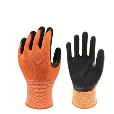 China Sandy Nitrile Anti-Slip Resistant Coating Glovs Anti-Slip Resistant Coating ANSI A6 Level F Glovs Anti Cut A6 Safety Work Gloves for sale