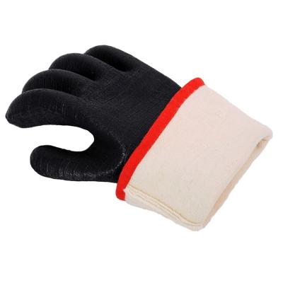 China Flame Retardant Black Neoprene Barbecue Gloves Grill Heat Proof Gloves For Cooking 8000 High Temperature Resistant Gloves for sale