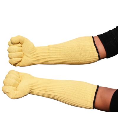 China Para Aramid Aramid Long Sleeve Cut-Resistant Knitted Work Gloves for sale