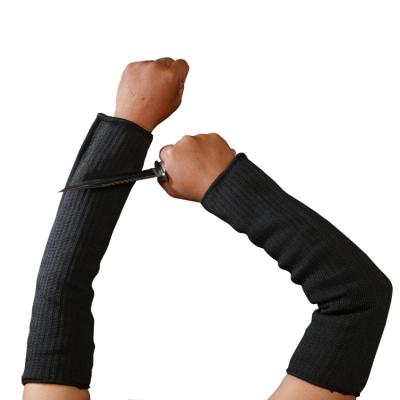 China Anti-Cut High Tenacity Polyester Stainless Steel Cut Resistant Protective Arm Sleeves Safety Working Sleeves for sale