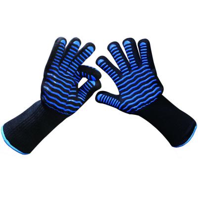 China Safety Work Fire Resistant Silicone Cooking Gloves Silicone BBQ Gloves for sale