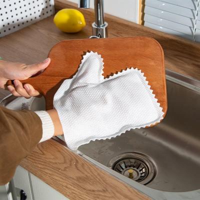 China Soft Gloway Household Oem Multi-functional Soft Non-woven Fabric Dust Removal Dusted Kitchen Disposable Cleaning Gloves For Dry Wet for sale