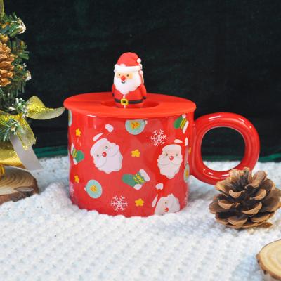 China Sustainable Hot Sale Christmas Custom Red Sublimation Ceramic Cute Mugs For Gifts for sale