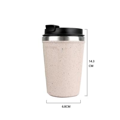 China Sustainable Gloway New Material Coffee Grounds Custom Travel Stainless Steel Inner Coffee Mugs for sale