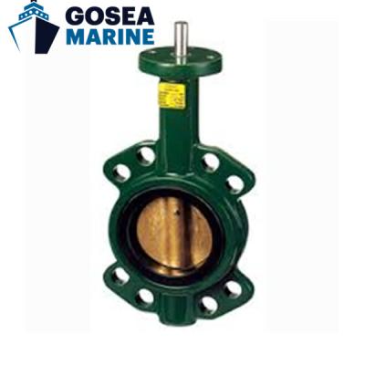 China Marinas ISO Certificated 150LB PN10/16 Resilient Wafer Gearbox Butterfly Valve Marine Engines for sale