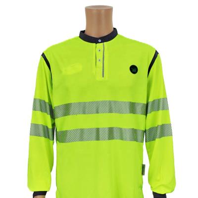 China 100% Polyester Custom High Visibility Stripe Work Coverall Safety Reflective Workwear Shirts for sale