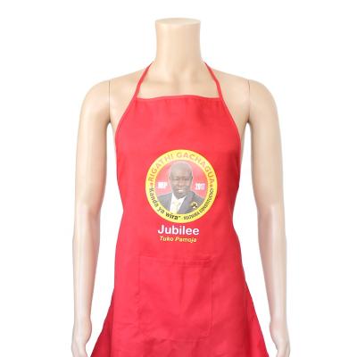 China Drink / Food Custom Design Logo Cotton Cheap Election Apron Kenya for sale