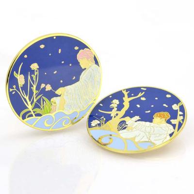 China Europe Promotion Custom White Cheap Friends Enamel Metal Pin Manufacturers For Enamel Pins en venta