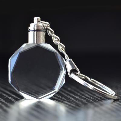 China Each New Products Crystal Laser Keyring Key Chain Promotional Crystal Gifts for sale