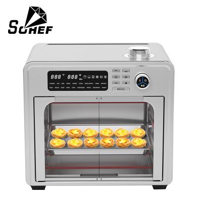 China 2021 New Design Home Appliance 28L LED Display Screen Large Size Air Healthy Oil Free Digital Fryer Electric Heating Deep Fryers Air Fryer Oven for sale