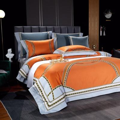 China Nondisposable Best Quality Bedding Set Luxury Silk Satin Home Sheet Sets Bedding Cotton Comforter Cover Sheet for sale