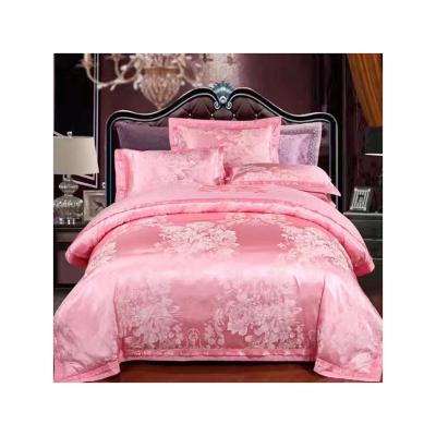 China 100% Cotton Nondisposable Wholesale Fashion Personality Jacquard Embroidery Comforter Cover Sheet Luxury Bedding Set 4pcs for sale