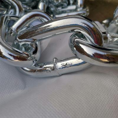 China Plain Mild Galvanized Welded Drag Chain Steel Link Chain 16mm Medium Link Chain for sale