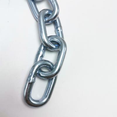 China Drag Chain 5mm DIN5685A Material Galvanized Welded Steel Round Link Chain for sale