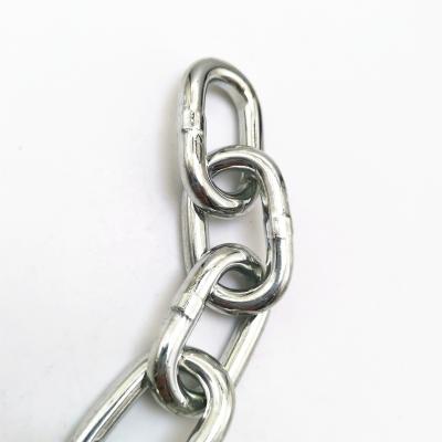 China Drag Chain DIN5685A Standard Iron 5mm Welded Short Link Chain Galvanized for sale